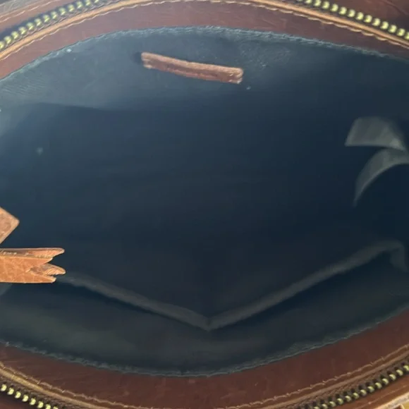 Madewell Top Zip Soft Brown English transport Tote/ Crossbody - Picture 5 of 6